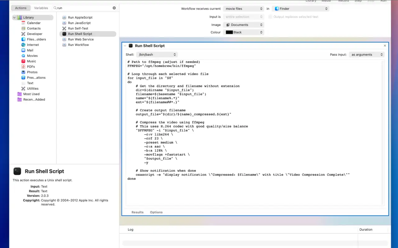 open automator on mac