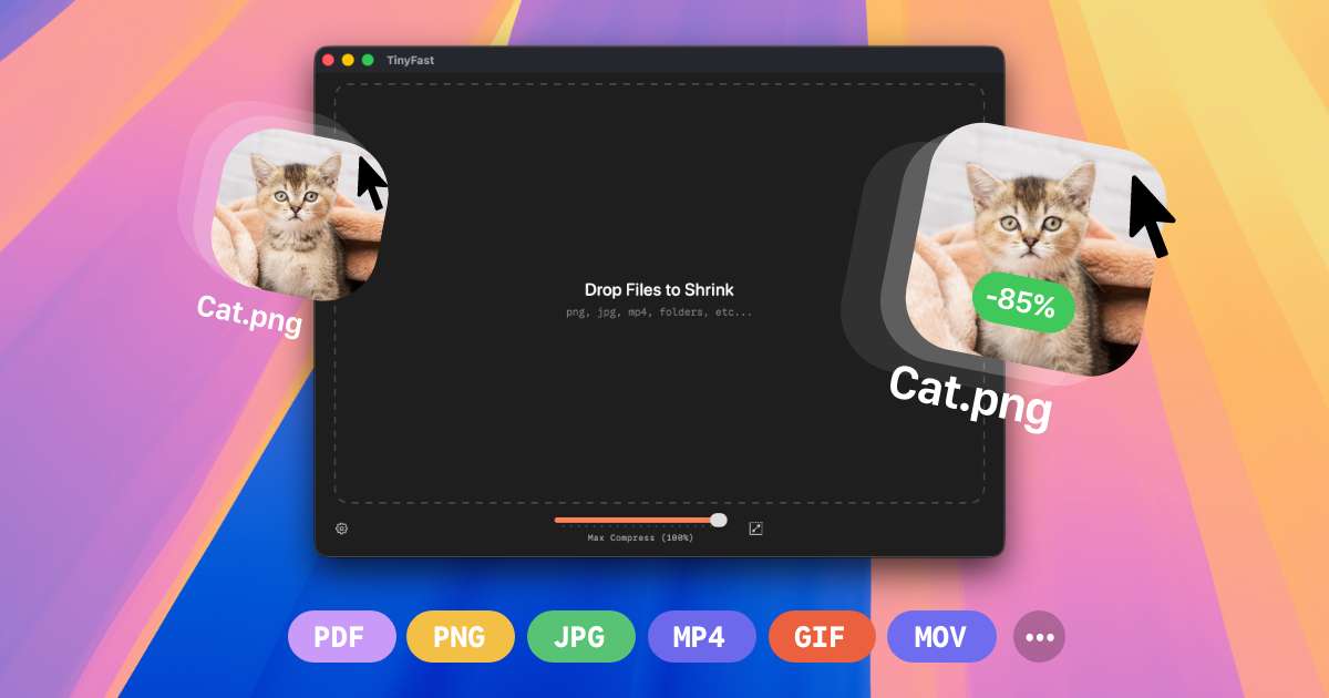 TinyFast – Compress Files Locally on Mac